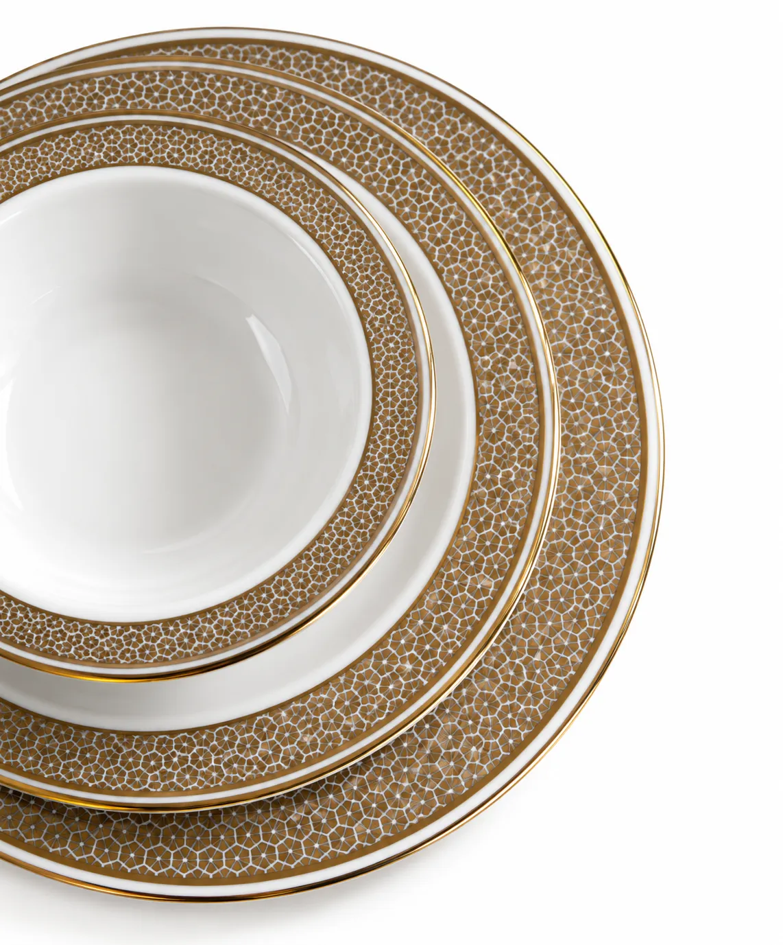 Titanium Gold Coated Dinnerware Set