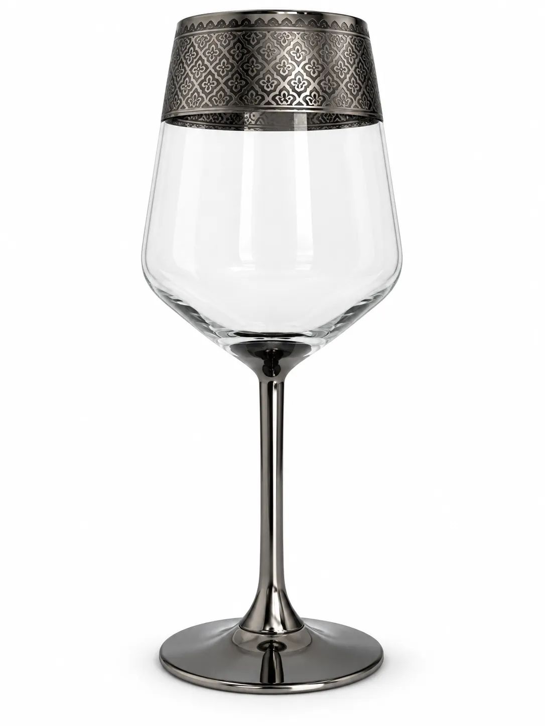 Titanium Silver Coated Goblet (Patterned)