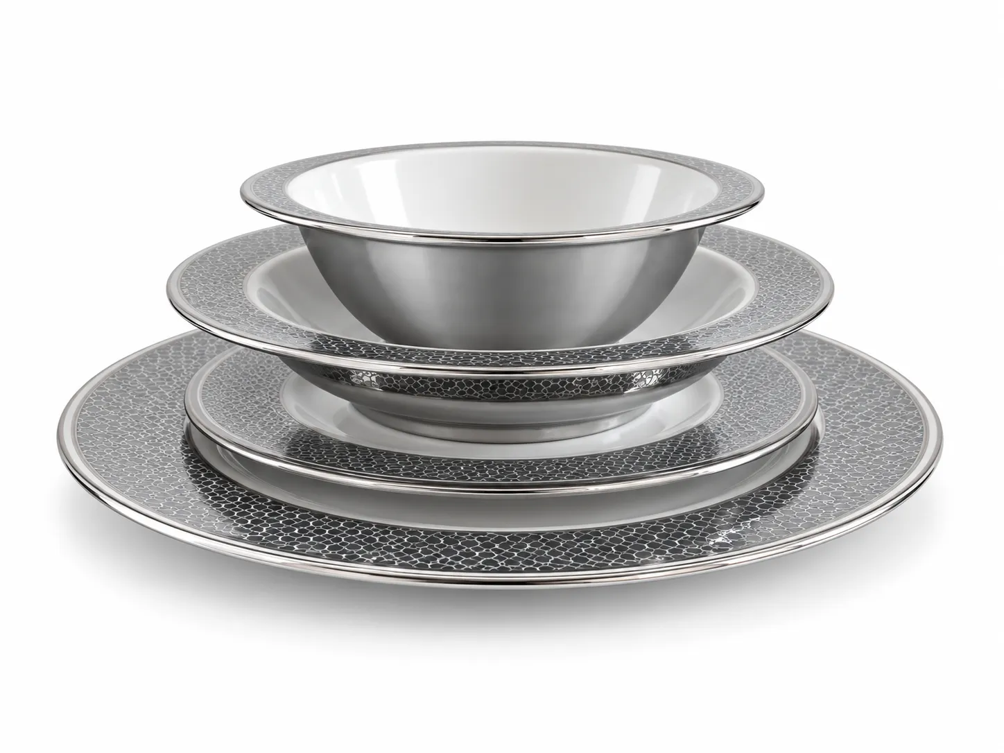 Titanium Silver Coated Dinnerware Set