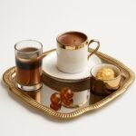 5 Parça Tepsili Titanyum Altın Kaplama Sunum Seti - Görsel 2